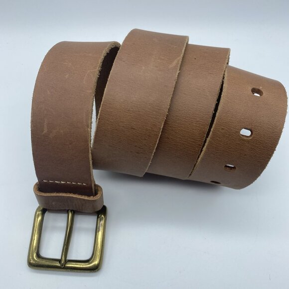 Old Navy Tan Brown Genuine Leather Belt 311266 Men's Size L - Picture 1 of 12
